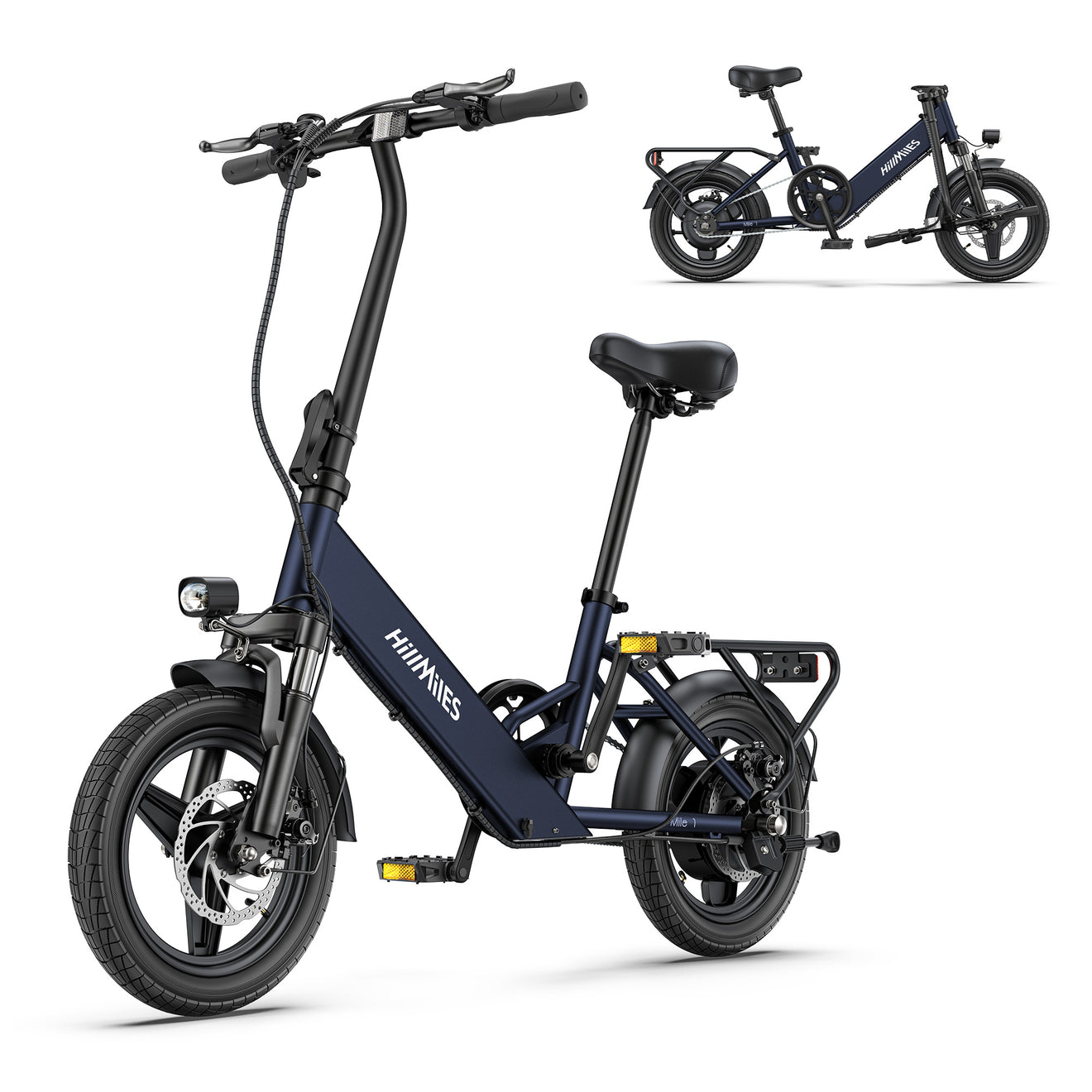 Hillmiles Mile 1 Ultrakompaktes Klapp-E-Bike | 250W Motor | 36V 10.4Ah | 60km Reichweite