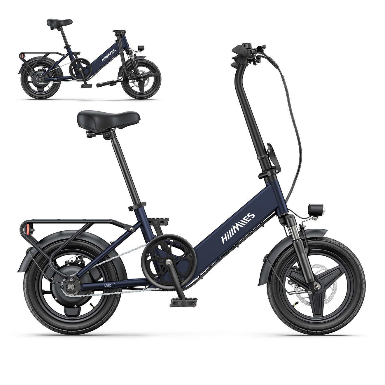 Hillmiles Mile 1 Ultrakompaktes Klapp-E-Bike | 250W Motor | 36V 10.4Ah | 60km Reichweite